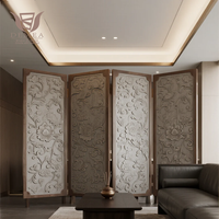 Paravent pliant horizontal en bois de style chinois pour chambre d'hôtel, bureau, cloison de séparation, escalier, appartement – Nouveau design classique