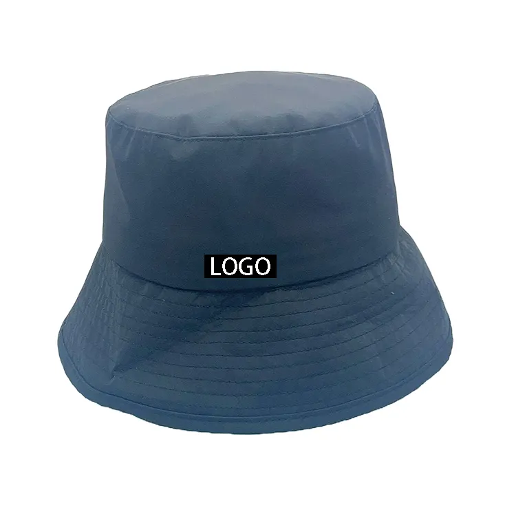 Özel kova şapka unisex Logo pamuk geri dönüşümlü balıkçı şapkası erkek kadın seyahat güneş plaj su geçirmez kova şapka
