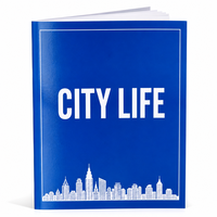 Service d'impression de livres A5 en carton avec logo personnalisé en relief pour catalogue d'entreprise, brochure, dépliant avec papier couché