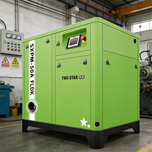 Низкошумные промышленные компрессоры 7.5кВт, 11кВт, 15кВт, 22кВт, 37кВт: высокоэффективные винтовые воздушные компрессоры с частотным регулированием (VSD) и осушителем воздуха - Product Image 1