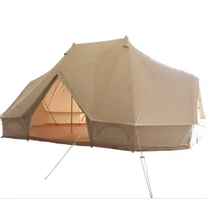 Tenda Bel Kaisar Mewah 6X4M, Tenda Berkemah Keluarga Mewah Kanvas 100% Katun, Tenda Bel Kaisar Kelas Berat Musim Dingin