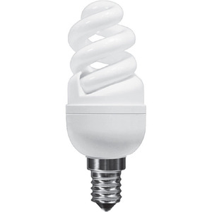 Super Mini Supreme E14 Bombilla 11W 2700K 584lm Lámpara fluorescente de ahorro de energía con base B22 Espiral (delgada) - Product Image 1