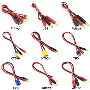 Câble de charge de batterie Lipo pour servos RC, JX 4mm Banana Plug vers XT90/XT60/EC5/TRX/<span class=keywords><strong>Tamiya</strong></span>/Deans T Plug, 12AWG, 30cm - Product Image 3