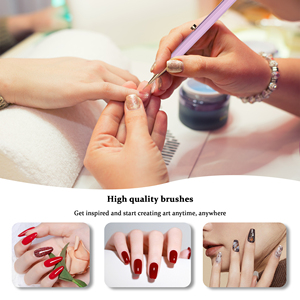 Nouvel ensemble de pinceaux à ongles en acrylique à poils synthétiques/Kolinsky, conception rétractable brevetée, pour manucure et nail art - Product Image 4