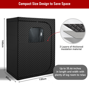 Новая портативная паровая палатка для дома, на 1-2 человека, 4 сезона, большая складная сауна-спа для домашнего использования - Product Image 6