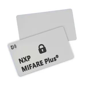 Cartão inteligente de plástico com proteção RFID 13.56MHz AES128 MIFARE Plus Cartões seguros RFID