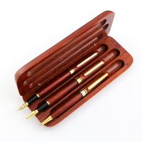 Ensemble 3 en 1 en bois de rose, accessoire de bureau, cadeau en bois, personnalisé, étui en bois de rose, ouvre-lettres, bille, stylo à bille, pièces