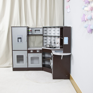 Juego de Cocina de Madera para Niños con Refrigerador, Horno, Microondas, Fregadero y Lavadora - Product Image 1