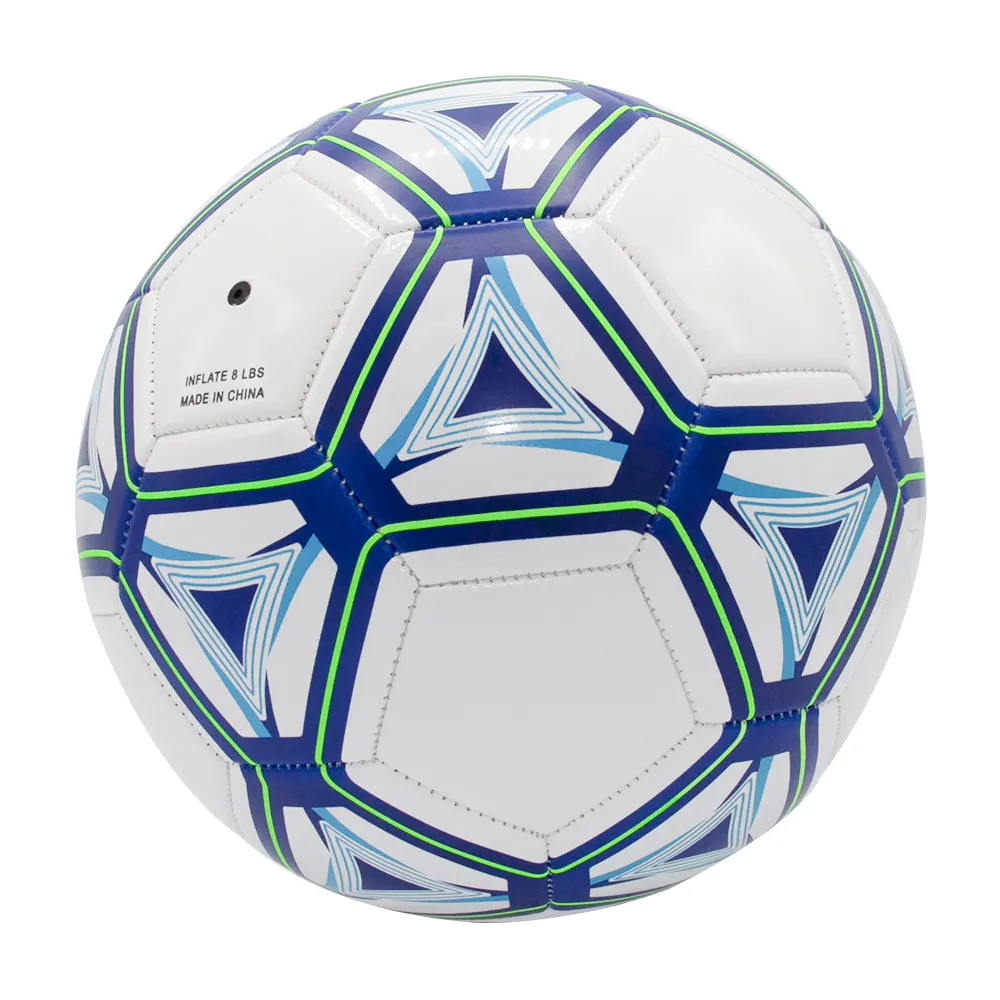 Logotipo personalizável, azul e branco, tipo estrela, personalizado, liga de futebol, escola de futebol, tamanho 5