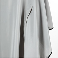 Cape de coiffure professionnelle de haute qualité avec logo personnalisé, grise, imperméable, pour salon de beauté, coupe de cheveux, coiffure, barbier, tablier de styliste