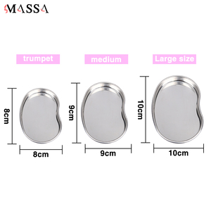 MASSA Bol de rein en acier inoxydable de qualité supérieure Plat incurvé pour médecins et tatoueurs Outil de maquillage permanent Plateaux de placement - Product Image 2