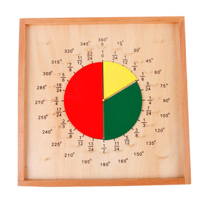 Rompecabezas de Tablero Circular de <span class=keywords><strong>Fracciones</strong></span> Montessori |   Juguete Educativo de Madera con Números para Niños en Edad Preescolar, Aprendizaje Temprano - Product Image 6