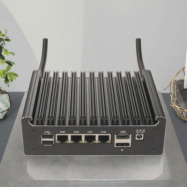 Topton Fanless Mini PC Intel N150 i5-8250U (4x 2.5G LAN i226-V) Firewall Router Support pfSense/Proxmox/ESXi Silent Mini Server