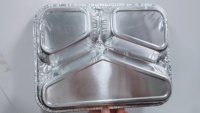 Barquettes en aluminium à 2, 3 ou 4 compartiments – Solution d'emballage rapide pour la restauration rapide, boîte de préparation de repas à livrer, utilisation pour aliments chauds et froids