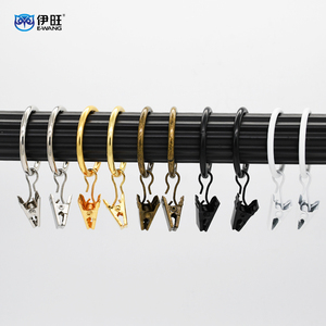 YIWANG Vòng Treo Rèm Nhà Tắm Bằng Kim Loại Với Kẹp Kim Loại Phụ Kiện Rèm Cho Phòng Tắm Rèm Treo - Product Image 5