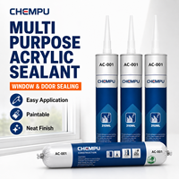 Scellant acrylique à faible odeur pour projets, mastic acrylique flexible à base d'eau pour fissures murales, séchage rapide, peignable