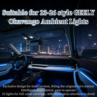 Kit d'éclairage d'ambiance intérieur personnalisé pour Geely Okavango L 2023-2026, 22 LED couleur fantôme, quatre portes, 12V 10W, garantie 1 an
