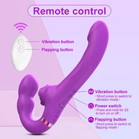 Vente flash - Vibromasseur double pour femmes avec télécommande, stimulation du point G et du clitoris, jouets pour adultes