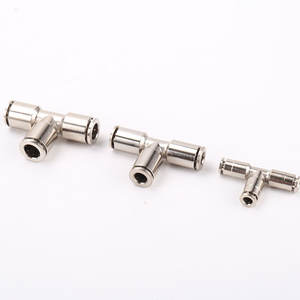 Conexiones de Tubería de Aire de la Serie PE, Totalmente de Cobre, Niqueladas, en Forma de T, Resistentes a Altas Temperaturas, Alta Presión y Corrosión, Neumáticas - Product Image 3