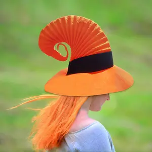 2024 novo Halloween feminino fantasia adereços festa carnaval atmosfera render adereços bruxa chapéu mágico
