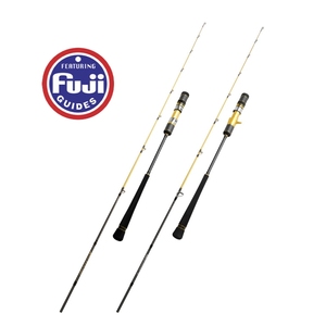 Canne à pêche <span class=keywords><strong>en</strong></span> fibre de carbone robuste pour jigging et pêche à la traîne <span class=keywords><strong>en</strong></span> bateau, avec anneaux Fuji, capacité d'attraction de 100-350g, poids de l'appât max. 18kg - Product Image 1