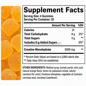 Servizio OEM ODM Caramelle Gommose per Adulti con Creatina 5000mg Gusto Frutta Naturale Integratore per Atleti e Appassionati di Fitness - Product Image 3