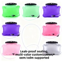 Conteneur d'eau pliable de qualité alimentaire 1,5 L, sac de stockage d'eau pliable en TPU avec robinet pour le camping, la randonnée et les situations d'urgence