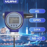 Yunyi pemancar tingkat bawah air, nirkabel IP68 4-20mA Output untuk tangki air pemantauan kotoran bertenaga surya instalasi mudah
