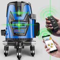 Niveau laser 2 3 5 lignes, auto-nivelant, faisceau laser vert super puissant horizontal et vertical, rotatif à 360°, batterie au lithium, 1 niveau laser