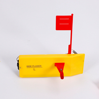Planche de planage latérale gauche et droite offshore avec système de drapeau à ressort L25XW8.5 Jaune Planche de planage de pêche Planche de plongée