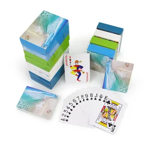 Özel kişiselleştirilmiş sevimli kaplumbağa tasarım kağıt oyun kartı oyunu Poker oyun kartları özel Logo