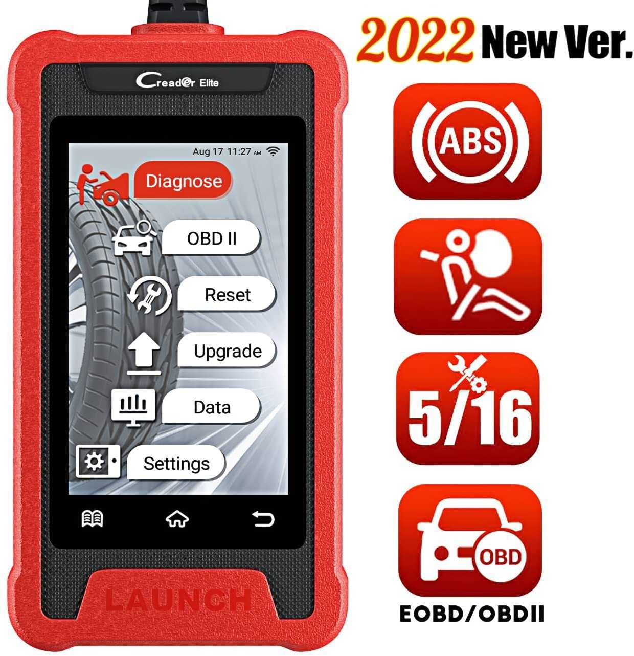 Launch-herramienta de diagnóstico automotriz CRE205 BT, escáner obd ii, equipo de prueba de coche, programador ecu