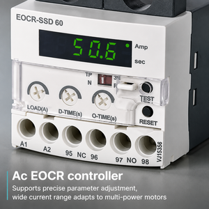 Relais de protection moteur numérique de précision EOCR-SSD 220V, relais thermique électronique réglable contre les surcharges pour pompes et ventilateurs industriels - Product Image 2