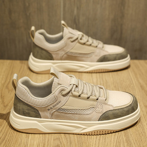 Zapatillas blancas de suela gruesa, ligeras, transpirables y versátiles de nuevo estilo para mujer. Calzado deportivo informal de suela blanda que aumenta la altura, color blanco - Product Image 4