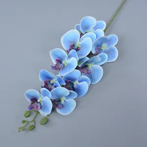 Atacado Orquídeas Artificiais 9 Cabeças Real Touch Borboleta Orquídea 3D Orquídeas Flor Casamento Home Office Decoração