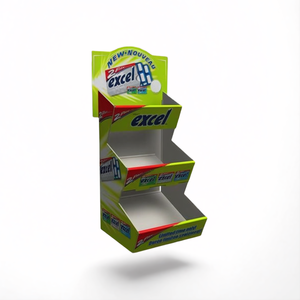 กล่องโชว์เคาน์เตอร์ pdq แบบพกพาและพับเก็บได้ชั้นวางกระดาษแข็งที่ทันสมัยสำหรับอาหารว่างในซูเปอร์มาร์เก็ต - Product Image 2