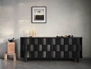 Mobile <span class=keywords><strong>TV</strong></span> in Legno Massello Stile Nordico Retrò, Armadietto Creativo Wai Ji Feng con Design Artistico per Uso Domestico - Product Image 4