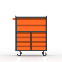Chariot à outils avec 10 tiroirs, boîte à outils en acier sur roulettes avec poignée pour le traitement