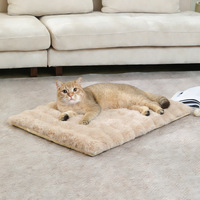 Tapis et coussins pour animaux de compagnie en gros, avec logo personnalisé, lavables, en peluche épaisse, pour chats et chiens, fournitures pour animaux, coussin chauffant pour animaux