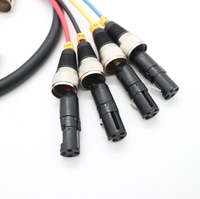 Câbles multipaires XLR 3 broches, 4 couleurs, câble de microphone 4 canaux mâle-femelle pour studios d'enregistrement en direct