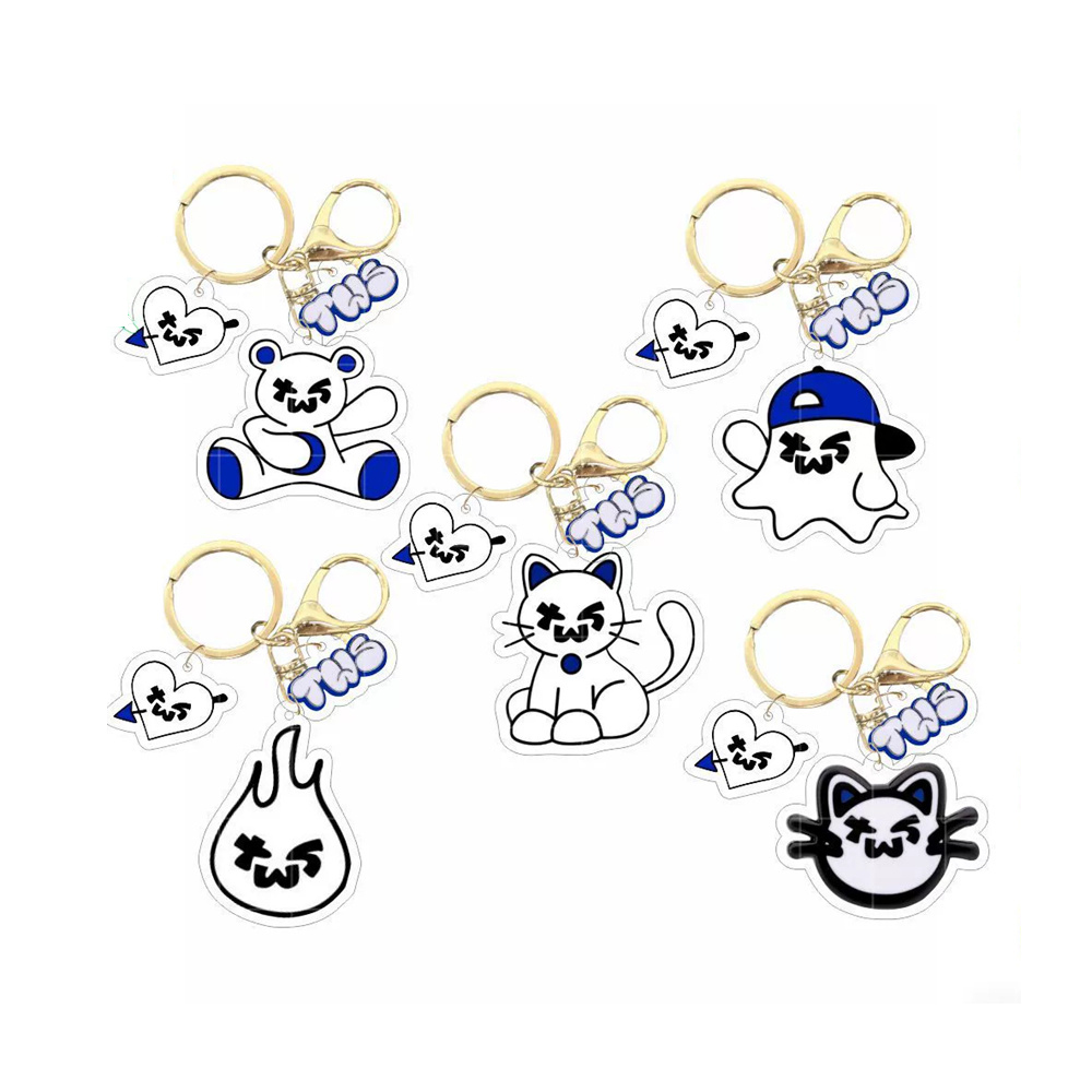KPOP TWS Acrylic Keychain Bear Cat Animals Keyring