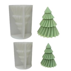 Stampi in Silicone per Candele a Forma di Albero di Natale a Spirale HY, Stampo per Candele a Colonna a Forma di Pino per Realizzare Candele Aromatiche in Cera di Soia e <span class=keywords><strong>Resina</strong></span> Epossidica - Product Image 5