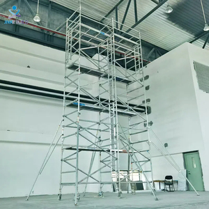 Tour d'échafaudage télescopique en aluminium de 5 m, échafaudage en aluminium à montants verticaux - Product Image 4