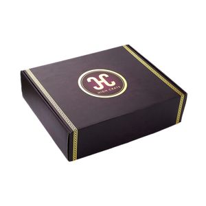 Scatola di spedizione ondulata nera opaca del pacchetto mailer dell'abbigliamento timbrato stagnola della scatola postale incisa logo su ordinazione - Product Image 3