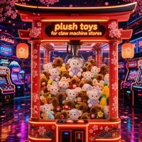 Peluches d'animaux mignons assorties de 8 pouces en gros, récompenses pour machines à griffes et magasins d'arcade