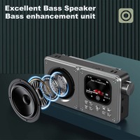 Radio FM portátil, receptor de radios, altavoz BT Vintage, tarjeta TF, reproductor de música MP3 USB, grabadora con pantalla LCD
