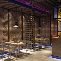 Cadre en fer industriel porte-bouteilles de vin présentoir meubles de maison Restaurant Bar cloison étagère de rangement du vin porte-vin rouge