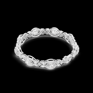 Bracelet chaîne en diamant de laboratoire de luxe, fabriqué en argent sterling, avec un éclat brillant, design classique, cadeau, fête - Product Image 4