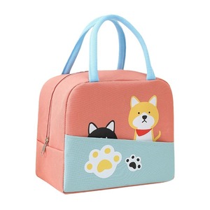 Bolsa térmica para el almuerzo de lona con forro de Peva para uso escolar, en la oficina y al aire libre - Product Image 5