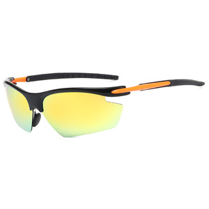 Fishing Sunglasses Polarized TAC Lens Windproof Outdoor Sports Cycling Driving Sun Protection <b>Black</b> <b>Frame</b> Oval Design - Product Image 1